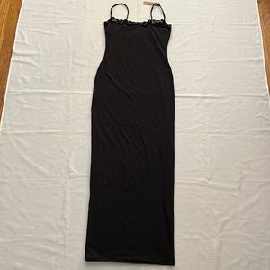 SKIMS FITS EVERYBODY CORDED LACE LONG SLIP DRESS